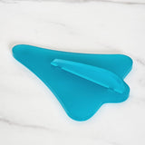 Teal satin acrylic wall art of a jet plane, inspired by Kiwi lollies, perfect for playful and modern decor.