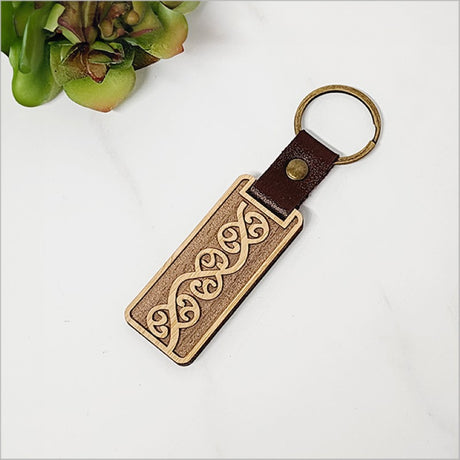 Eco-friendly Koiri Bamboo Keyring from Smartfox NZ, 110mm long, featuring Kiwiana charm and lightweight design.