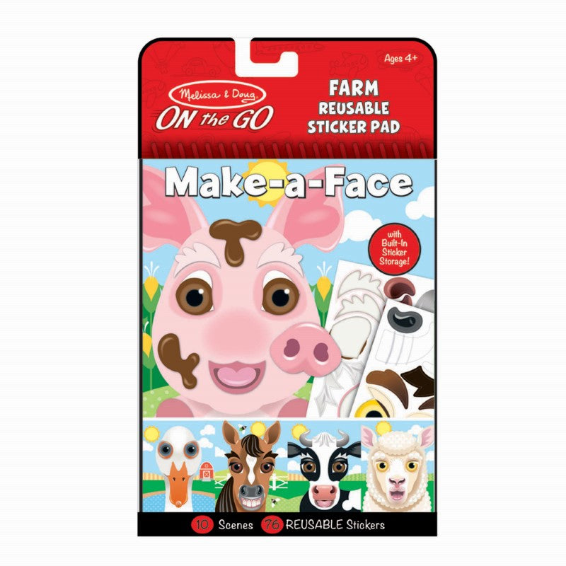 Make-a-Face Farm Reusable Sticker Pad - Melissa & Doug