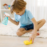 Deluxe Sparkle & Shine Cleaning Play Set with realistic kid-sized accessories for fun and engaging cleaning play.