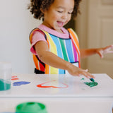 Melissa & Doug Finger Paint Set with four vibrant, washable colors in easy-grip jars for creative and mess-free play.