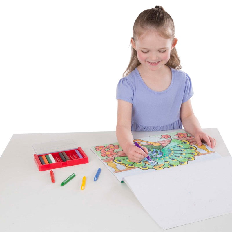 Jumbo coloring pad featuring 50 animal outlines on premium paper, perfect for vibrant creativity and imaginative play.