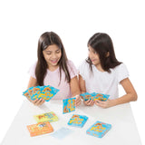 Jumbo-sized card game set featuring Old Maid, Go Fish, and Animal Rummy with colorful animal illustrations, perfect for kids.