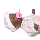 12-inch Gabrielle doll with dark skin, molded hair, and brown eyes; perfect for nurturing play and developing empathy.