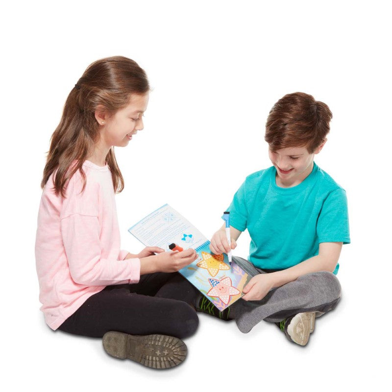 Write On Reusable Games by Melissa & Doug featuring 17 dry-erase games, spiral-bound design, and two markers for endless fun.