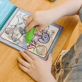 Mess-free Colouring Book featuring reusable animal scenes and a refillable water pen for endless creative fun.