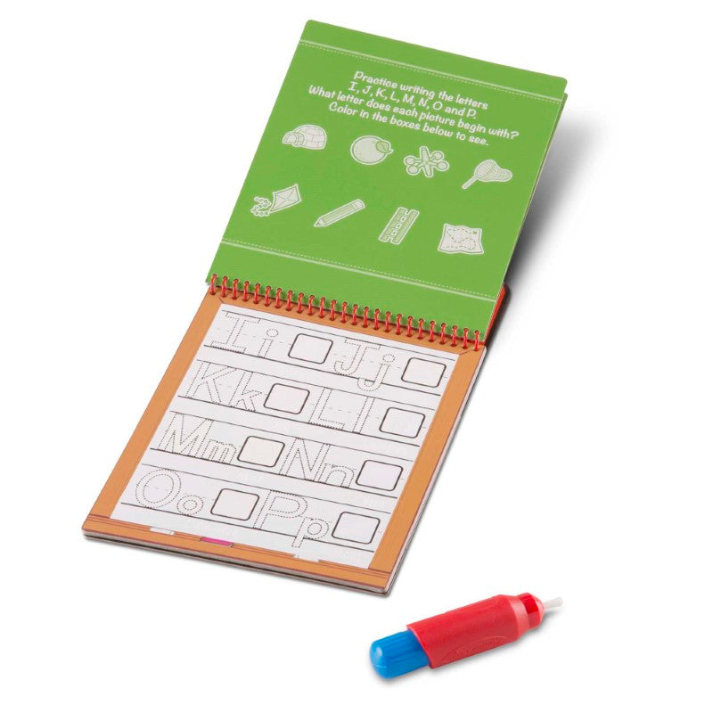 Educational Water Wow! - Alphabet book featuring four reusable pages, a refillable pen, and fun letter tracing activities for kids.