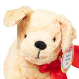 Plush Sunny Yellow Lab by Melissa & Doug, featuring weighted paws, shiny eyes, and a soft body for cuddly companionship.