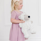 Soft and cuddly Greyson Bear by Melissa & Doug, perfect for imaginative play and adding charm to any child's room.