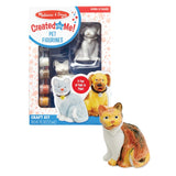 Two solid resin pet figurines for kids to paint and personalize, fostering creativity and artistic expression.