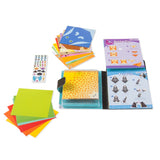 Engaging origami activity set for kids 6+, featuring 40 animal crafts with vibrant paper and fun stickers for personalization.