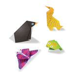 On-the-Go Crafts Origami Activity Set featuring vibrant animal papers and stickers for kids to create 40 adorable origami animals.