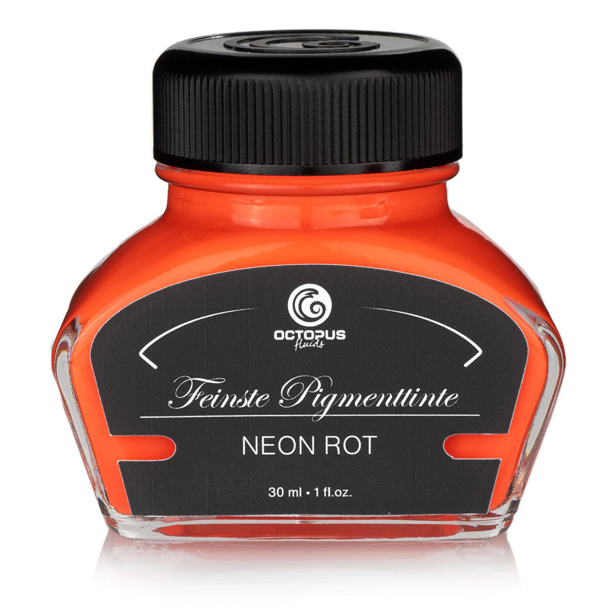 Fluorescent neon red highlighter ink in a 30ml bottle, ideal for vibrant marking and versatile artistic projects.