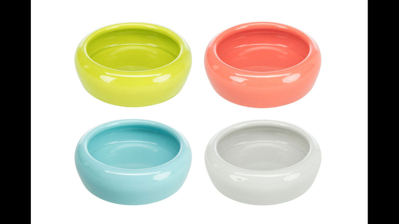 Pet Feeding - Ceramic Bowl with Rounded Rim 11cm