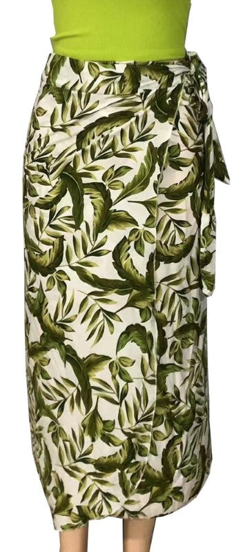 Colorful Bailey Sarong Skirt made of 100% rayon, featuring a side-tie design for beach or casual wear.