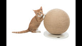 Stylish 29cm cat scratching globe with durable jute, wooden base for healthy claw maintenance and entertainment.