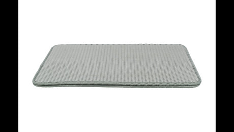 Cat litter tray sieve mat in 35x45cm, durable EVA design traps litter and promotes cleanliness around cat litter boxes.