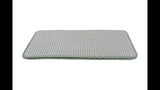 Cat Litter Tray Sieve Mat 40x55cm in grey, designed to catch litter, easy to clean, and provides a non-slip surface for cats.