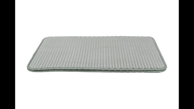 Cat Litter Tray Sieve Mat 40x55cm in grey, designed to catch litter, easy to clean, and provides a non-slip surface for cats.