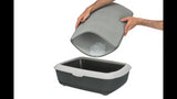 Cat litter tray sieve mat measuring 40x55cm, featuring durable EVA material for trapping litter and easy cleaning.