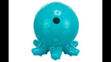 Colorful octopus-shaped dog toy, 11cm, designed for treats, durable TPR, promotes chewing and interactive play.