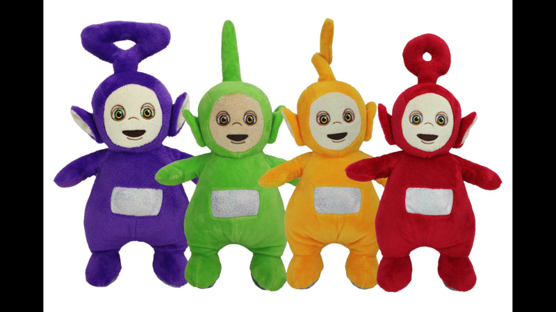 Plush Teletubbies dog toy, 25cm, with squeaker; Tinky-Winky, Dipsy, Laa Laa, and Po for playful nostalgia.