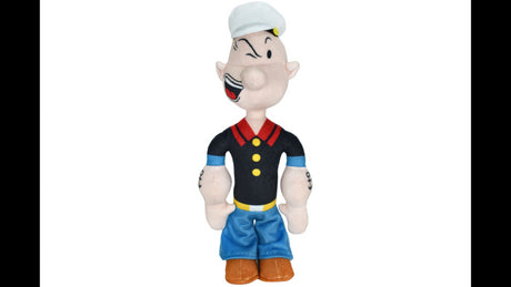 Durable 27.5cm dog toy featuring Popeye, perfect for strong chewers and interactive play, encouraging fun and mental stimulation.