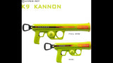 K9K2 Mini Kannon: Lightweight tennis ball launcher for small dogs, featuring hands-free pickup and bright balls for visibility.