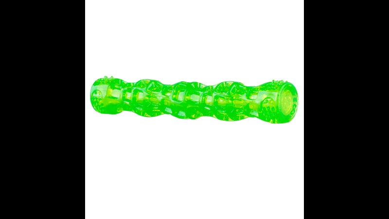 Durable Dura-Squeaks Stick Large dog toy in vibrant color, perfect for fetch, squeaking, and promoting healthy chewing.