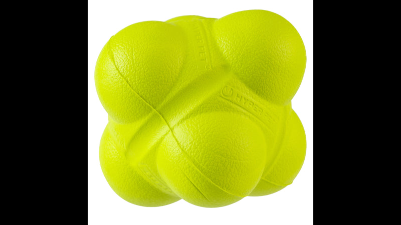 Brightly colored Hyper Chewz Bumpy Ball for dogs, made from durable, non-toxic foam; perfect for fetch, chewing, and water play.