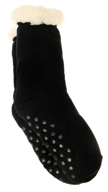 Cozy large fleece socks in solid colors, set of 2, perfect for warmth and comfort during chilly nights.