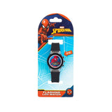 Light Up Spiderman Watch featuring a vibrant design, rubber strap, and colorful illumination for kids and Marvel fans.