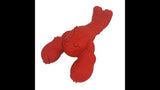 Durable lobster-shaped dog toy with filet mignon flavor, perfect for aggressive chewers over 22.5 pounds.