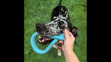 Blue Creative Play Tuug dog toy in loop shape, designed for tugging, spinning, and imaginative play; floats on water.