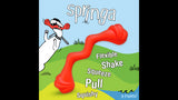 Bright red Creative Play Springa dog toy featuring a squishy zig-zag design for versatile and imaginative playtime fun.