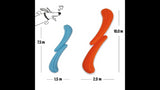 Blue dog toy Stik-Go Small for tiny dogs, designed for imaginative play, fetching, flipping, and floating in water.