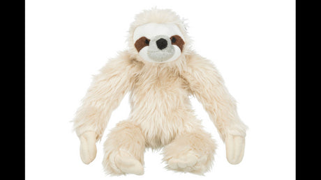 Adorable 35cm sloth plush dog toy with sound feature, perfect for cuddles, playtime, and alleviating pet anxiety.