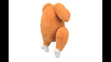 Plush roast chicken dog toy, 26cm, with sound feature, ideal for fetching, cuddling, and engaging playtime.