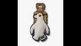 Eco-friendly 26cm plush penguin dog toy, made from recycled materials, durable for rough play, supports wildlife conservation.