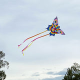 Colorful Butterfly Kite by Tiger Tribe, designed for kids 3+, made from durable materials for outdoor fun and creativity.