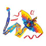 Colorful Dragon Kite by Tiger Tribe featuring a 90cm wingspan, 205cm tail; perfect for kids' outdoor adventures.