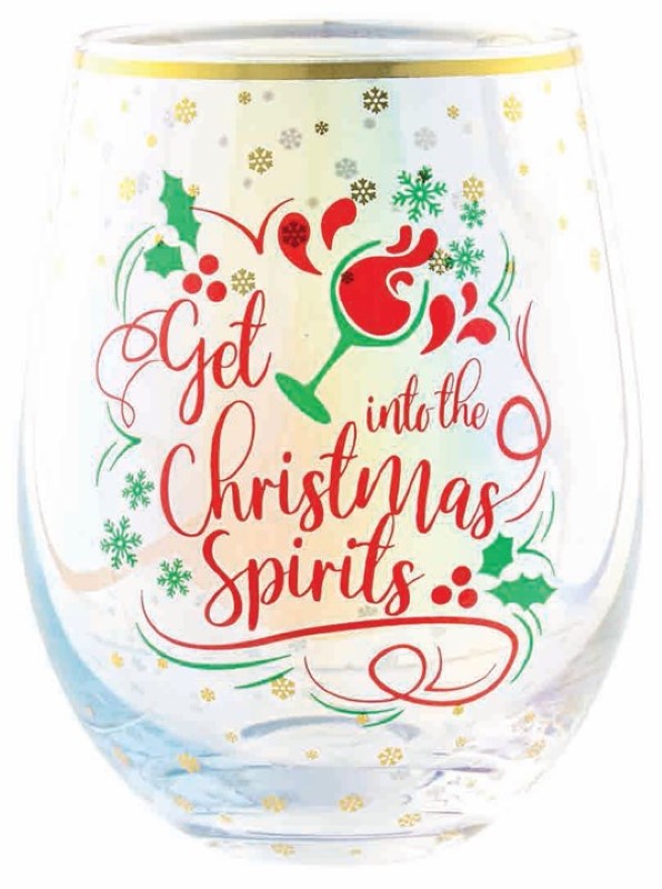 Stemless Glass - Get into The Christmas Spirits