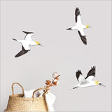 Elegant ACM wall art featuring a trio of Takapu/Gannet birds, ideal for adding coastal charm to any decor.