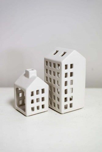 Matte finish decorative house ornament, 13cm tall, adds elegance and modern charm to any living space.