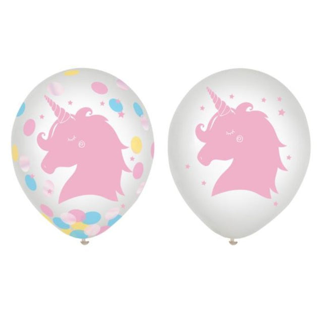 Vibrant 30cm latex balloons in rainbow colors with confetti, perfect for brightening birthday parties and celebrations.