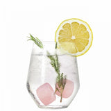 Avanti Rose Quartz Gin & Wine Stones in a velvet pouch, chilling drinks without dilution, eco-friendly and elegant design.