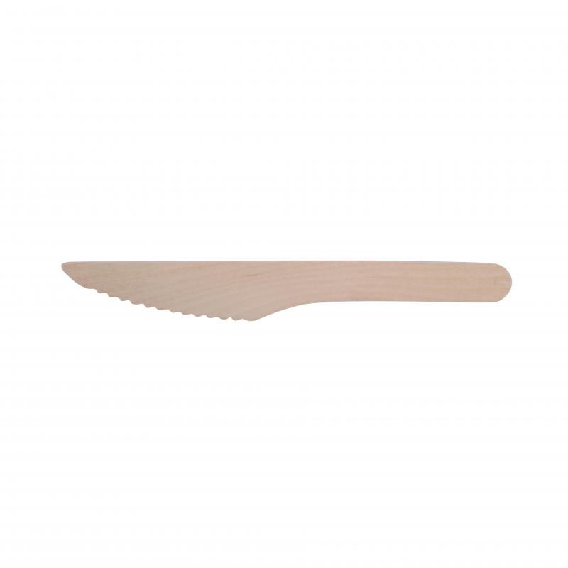 Eco-friendly Avanti 16.5cm birch knife set of 25, ideal for outdoor events, durable for cutting meats and more.