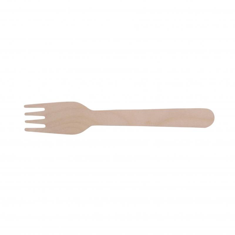 Set of 25 eco-friendly 16cm birch forks, perfect for outdoor dining, picnics, and casual gatherings.