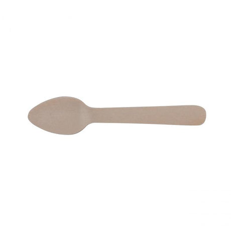 Set of 25 eco-friendly 11cm birchwood teaspoons, perfect for outdoor entertaining and reducing plastic waste.