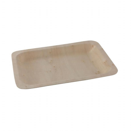 Eco-friendly Avanti rectangle plates set of 10, measuring 19.5 x 14cm, made from natural poplar for stylish serving.